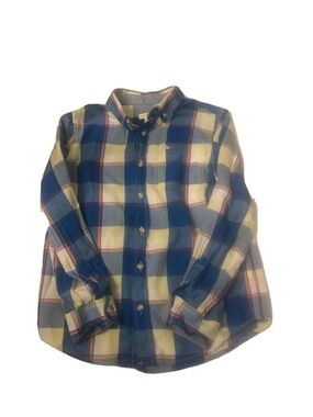 Cat & Jack Sz M ( 8/10) Button Down Boy Shirt Plaid